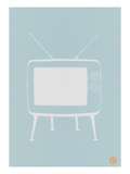 Vintage Tv Blue Poster