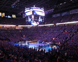 Oklahoma City  OK - June 12: Teams line up during Game One of the 2012 NBA Finals