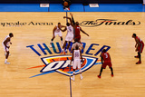 Oklahoma City  OK - June 12: Serge Ibaka and LeBron James