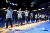 Oklahoma City  OK - June 12: Dwyane Wade  LeBron James and Chris Bosh