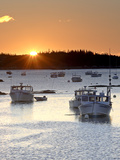 Lobster Boats at Sunrise in Stonington Harbor