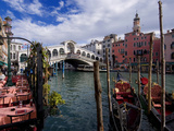 The Rialto Bridge and Gondolas on the Grand Canal in Venice