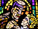 Stained Glass by Alexandre Cingria of St Anthony of Padua  Notre-Dame Des Alpes Church  Le Fayet  