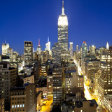 Midtown Manhattan  Elevated Dusk View Towards the Empire State Building  Manhattan  New York City  