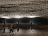 Cavers  in the Middle of Hang En  Pass Beneath a Scalloped Ceiling