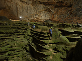 Hang Son Doong Explorers Navigate An Algae-Covered Cavescape