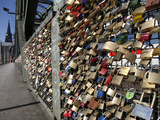 Padlocks on the Hohenzollern Bridge  Cologne  North Rhine Westphalia  Germany  Europe