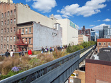 People Walking on the High Line  a One-Mile New York City Park  New York  United States of America 