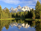 Reflections of the Teton Range in Schwabacher Landing