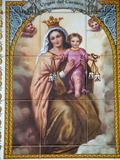 Virgen Del Carmen Tilework  Malaga  Andalucia  Spain  Europe