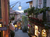 Shopping Street at Dusk  Bellagio  Lake Como  Lombardy  Italy  Europe