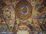 Arcade Murals Depicting Religious Figures and Scenes  Church of the Nativity  Rila Monastery  UNESC
