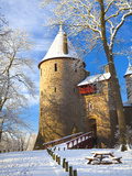 Castell Coch in Snow  Tongwynlais  Cardiff  South Wales  Wales  United Kingdom  Europe