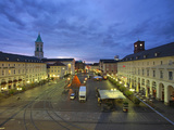 Market Square with Pyramide  Karlsruhe  Baden-Wurttemberg  Germany  Europe