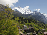 Wengen and Jungfrau  Bernese Alps  Bernese Oberland  Swiss Alps  Switzerland  Europe