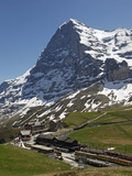 Kleine Scheidegg and Eiger Near Grindelwald  Bernese Oberland  Swiss Alps  Switzerland  Europe