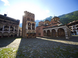 Courtyard  Church of the Nativity and Hrelyo's Tower  Rila Monastery  UNESCO World Heritage Site  N
