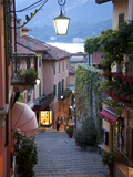 Shopping Street at Dusk  Bellagio  Lake Como  Lombardy  Italy  Europe