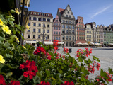 Market Square from Restaurant  Old Town  Wroclaw  Silesia  Poland  Europe