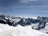 Aiguille Du Midi  View of the Mont Blanc Massif  Chamonix  Haute Savoie  French Alps  France  Europ