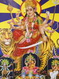 Picture of Hindu Goddess Durga  India  Asia