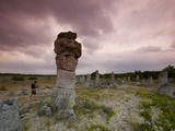 Sightseers at the Rock Formations known as the Stone Forest  50 Million Year Old Tree-Like Stone Co
