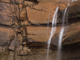 Waterfall over Navajo Sandstone  Zion National Park  Utah  United States of America  North America