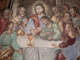 Last Supper  Our Lady of Assumption Church  Cordon  Haute-Savoie  France  Europe