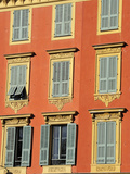 Ornate Shuttered Windows  Port Lympia in the Quartier Du Port  Nice  Alpes Maritimes  Provence  Cot