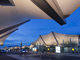 Heathrow Airport Terminal 5 at Dusk  London  England  United Kingdom  Europe