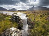 View over Loch Caol to Sgurr Nan Gillean and Marsco  Glen Sligachan  Isle of Skye  Highlands  Scotl