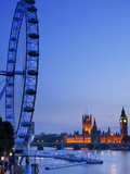 London Eye and Big Ben  London  England  United Kingdom  Europe