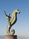The Seahorse Sculpture on the Malecon  Puerto Vallarta  Jalisco  Mexico  North America