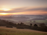 Newlands Corner View at Dawn  Near Guilford  Surrey Hills  North Downs  Surrey  England  United Kin