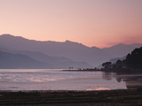 Phewa Lake at Sunset  Near Pokhara  Gandak  Nepal  Asia