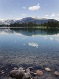 Reflections in Lake Beauvert  Jasper National Park  UNESCO World Heritage Site  British Columbia  R