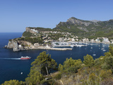 View over Bay and Harbour  Port De Soller  Mallorca (Majorca)  Balearic Islands  Spain  Mediterrane