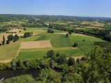 View of the Dordogne River  Bastide Town of Domme  Les Plus Beaux Villages De France  Dordogne  Fra
