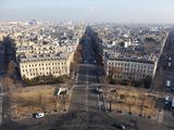 Avenue De Wagram from the Top of the Arc De Triomphe  Paris  France  Europe