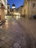 Dome of Cathedral Illuminated at Dusk  Old Town  UNESCO World Heritage Site  Dubrovnik  Croatia  Eu