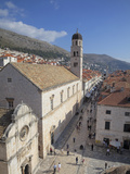 Franciscan Monastery  Stradun and Rooftops from Dubrovnik Old Town Walls  UNESCO World Heritage Sit
