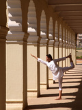 Yoga Inside the Courtyard of Mysore Palace  Karnataka  India  Asia