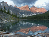 Early Morning Reflections in Moraine Lake  Banff National Park  UNESCO World Heritage Site  Alberta
