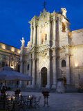 The Duomo at Dusk  Piazza Del Duomo  Siracusa  Sicily  Italy  Europe