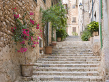 Flight of Steps in the Heart of the Village Fornalutx Near Soller  Mallorca  Balearic Islands  Spai