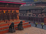 Stone Lions of Durbar Square  Kathmandu  Nepal  Asia