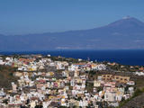 View over San Sebastian De La Gomera to Pico De Teide on Tenerife  Gomera  Canary Islands  Spain  A
