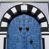 Traditional Tunisian Doorway  Sidi Bou Said  Tunisia  North Africa  Africa