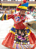 Monks Performing Traditional Black Hat Dance at the Wangdue Phodrang Tsechu  Wangdue Phodrang Dzong