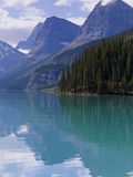 Mountains Reflected in Maligne Lake  Jasper National Park  UNESCO World Heritage Site  British Colu